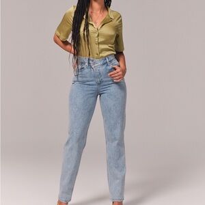 Abercrombie & Fitch Light Blue Straight Leg Jeans curve Love